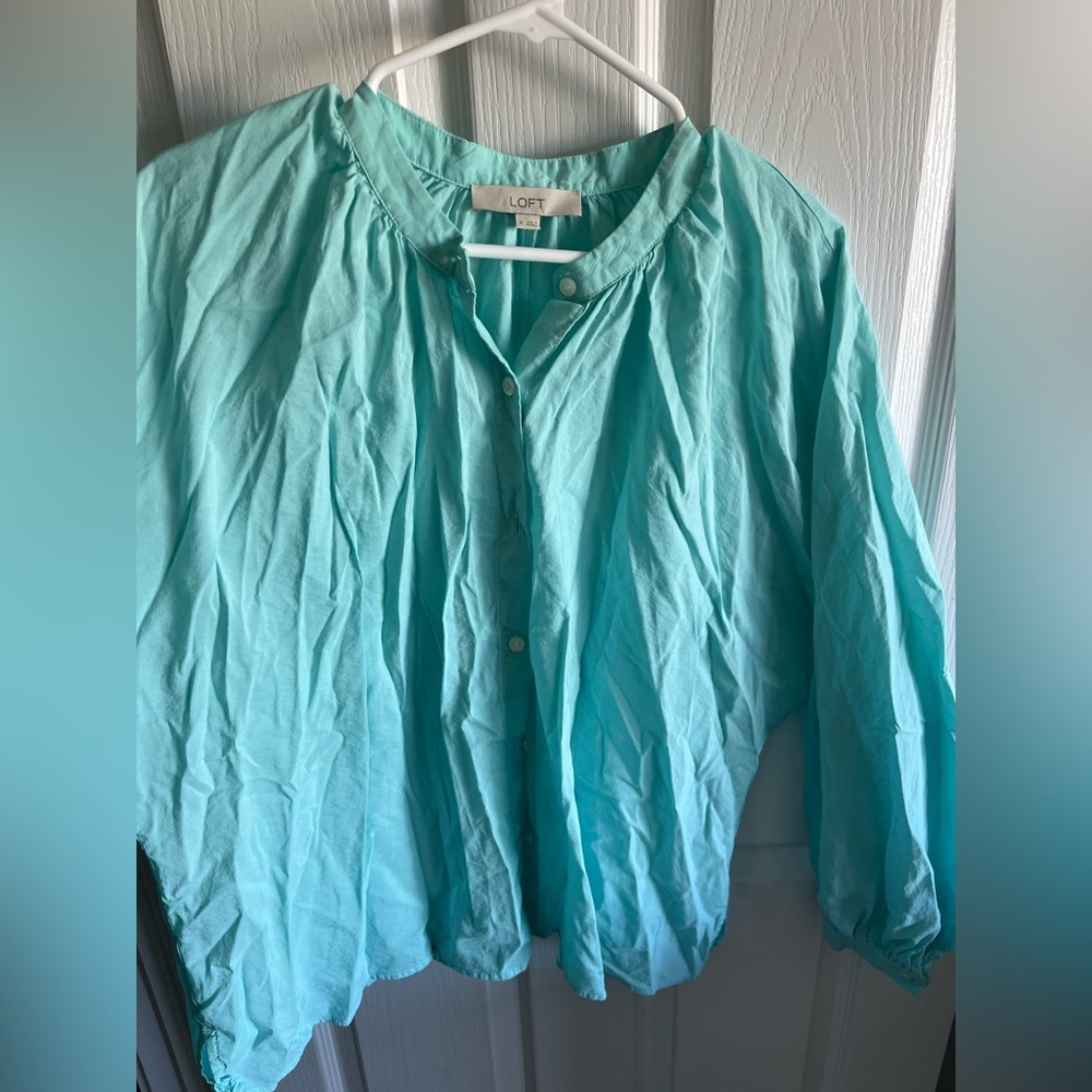 Loft XL blue blouse
